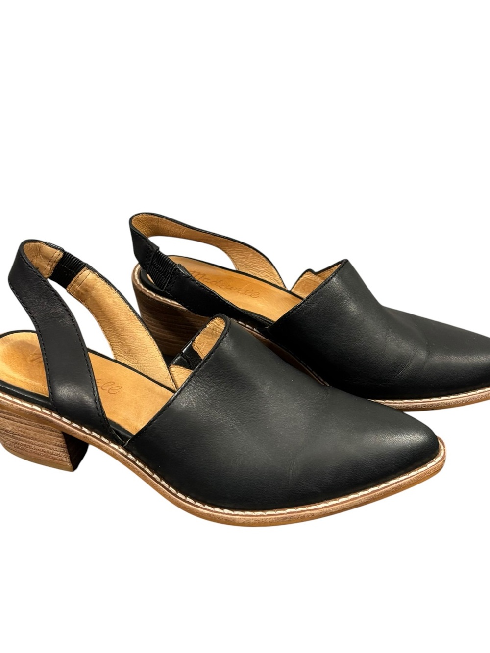 Madewell The Robbie Slingback Mule Black Leather Women’s Size 7